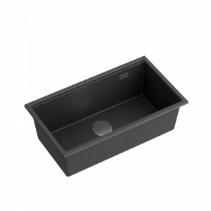 CLARK 760 Chiuvetă sub suprafață cu 1 vas + economisește spațiu sifon / onix - Img 2