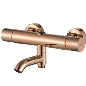 Coloana de dus cu termostat Lungo Diamond Copper - Img 3