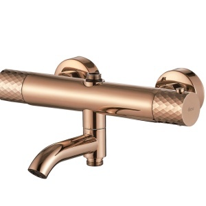 Coloana de dus cu termostat Lungo Diamond Copper - Img 2