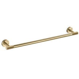 Cuier de baie minimalist Galo Brush Gold 5701 auriu periat