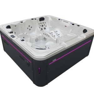 JACUZZI CU GRĂDINĂ 703A CARCASĂ ALB PERLAT ANTRACIT 230x230 CM - Img 2