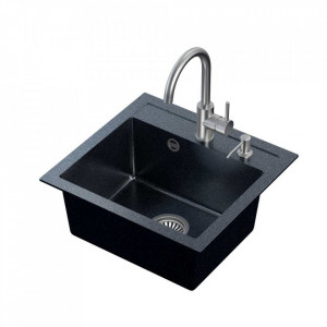 JOHNNY 110 Steingran Art Silver Black Pearl cu sifon manual, baterie Naomi și dozator - black pearl silver - Img 2