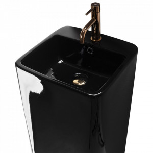 Lavoar de podea freestanding Ceramic MIA Negru Black - Img 4