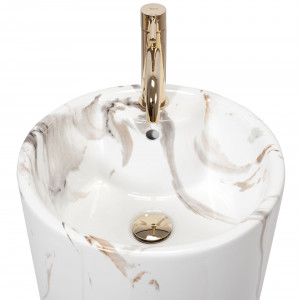 Lavoar freestanding de sine stătător Blanka Marble Marmura - Img 7