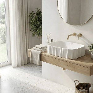 Lavoar pe blat Atria – design modern, ceramică elegantă | Deppo - Img 5