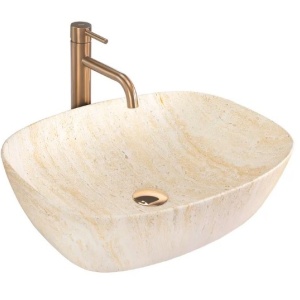 Lavoar pentru blat Rea Freja Travertine Matt - Img 3