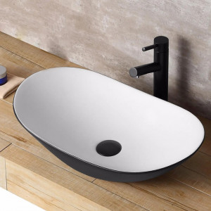 Lavoar pentru blat Rea Royal Black Alb - Img 3