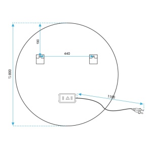 Oglindă LED BLUETOOTH FFJ 80cm - Img 10