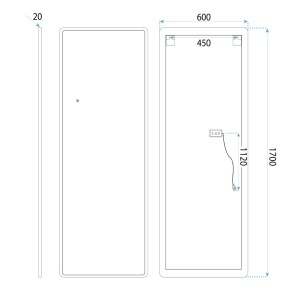 Oglindă LED Classico 60x170cm White - Img 6