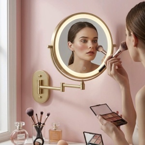 Oglindă LED Glow Brush Gold- Deppo - Img 2