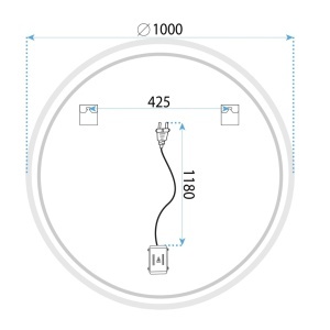 Oglindă LED rotundă 100 cm FFJ100 – oglindă modernă cu iluminare reglabilă pentru baie | disponibilă pe Deppo - Img 9