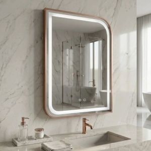 Oglindă LED ZONE 70x50 BRUSH ROSE GOLD - Img 3