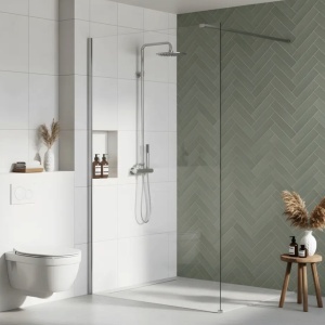 Paravan de dus Rea Flexi Transparent / Chrome - Img 6