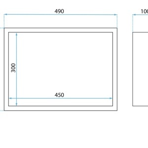 RAFT BAIE INCASTRAT PERETE LED 30x45 black - Img 4