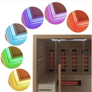 SAUNĂ KOMBO 2-ÎN-1 HELSI3 NEW – 160×160 cm – INFRARED + FINLANDEZĂ – 6kW – 3-4 PERSOANE - Img 7