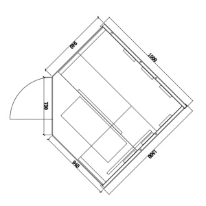 Saună uscată cu infraroșu ALTA4 150×150 cm – 4-5 persoane, încălzire carbon + quartz, Hemlock, cromoterapie, Bluetooth | Deppo - Img 9