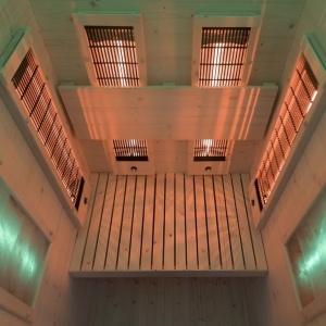 Saună uscată Infrared pentru acasă TROMSO1 90×90 cm – 1 persoană, 230V, Hemlock premium | Deppo - Img 17