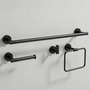 Set accesorii pentru baie GRID Black 4 piese - Img 2