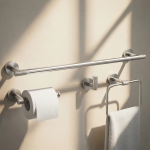 Set accesorii pentru baie GRID Brush Nickel 4 piese