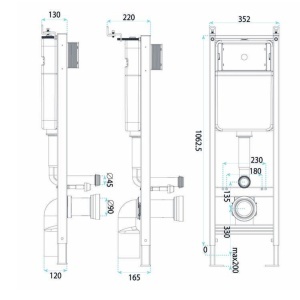 Set Cadru Îngropat Slim 024N pentru WC cu Buton HD Chrome - Img 6