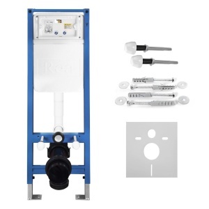 Set Cadru Îngropat Slim 024N pentru WC cu Buton T Black Matt - Img 6