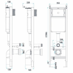 Set Cadru Îngropat Slim 024N pentru WC cu Buton T Titan - Img 9