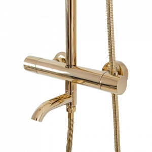 Set de dus cu termostat Lungo Gold Auriu - Img 4