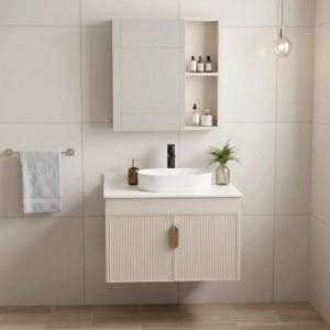 Set de mobilier de baie cu blat Modo 60cm Beige