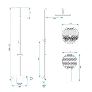 Set dus Rea Hunter Brush Nickel - Img 5