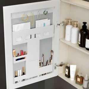 Set mobilier de baie cu lavoar Denver 60cm Creme - Img 5