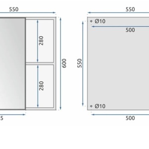Set mobilier de baie cu lavoar Mario 60cm Grey - Img 8