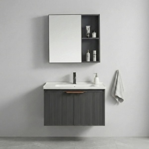 Set mobilier de baie cu lavoar Mario 60cm Grey