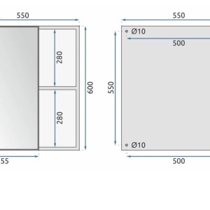 Set mobilier de baie cu lavoar Mario 60cm White - Img 8