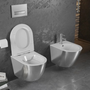 Set vas WC + Bideu FLSK White/Silver - Img 3