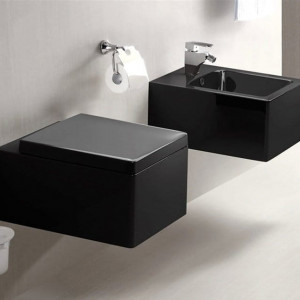 Set vas wc si bideu DUROPLAST negru - Img 3