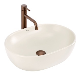 Set Vas WC Suspendat Focus + Lavoar pe Blat Rea Focus Creme - Img 3
