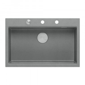 Statie de lucru incastrata Quadron Unique Marc gri - inox 76x50 cm - Img 4