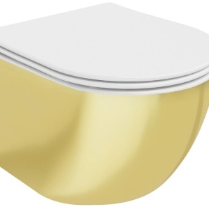 Vas WC suspendabil white-gold-X - Img 1