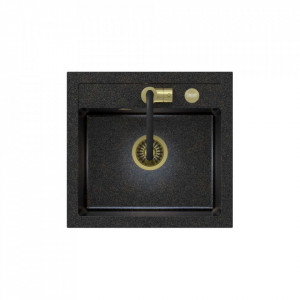 ART JOHNNY 110 Steingran Art Gold Black Pearl cu sifon manual, baterie Maggie și priză - black pearl gold - Img 2