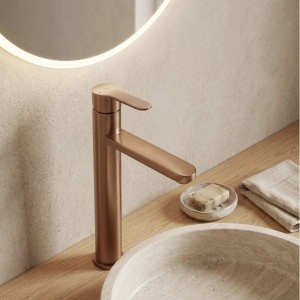 Baterie pentru baie Rea Arcos Brush Copper - Img 3