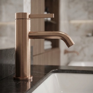 Baterie pentru baie Rea Rivo Brush Copper - Img 2