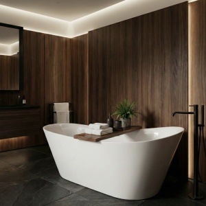 Cadă acrilică freestanding Lusso Slim 170 - Img 3