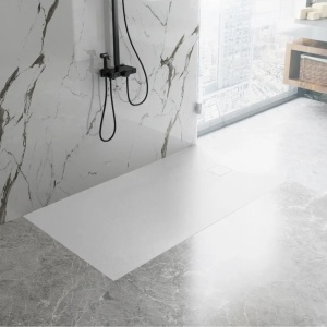 Cadita de dus dreptunghiulara slim Magnum White 120 x 80 cm alba - Img 2