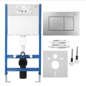 Cadru WC încastrat K011A-Q Rea cu buton J Satin
