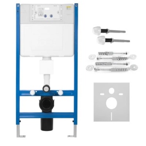 Cadru WC încastrat K011A-Q Rea cu buton T Black - Img 3