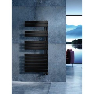 Calorifer portprosop HORIZONT BLACK 1355x550mm - negru mat