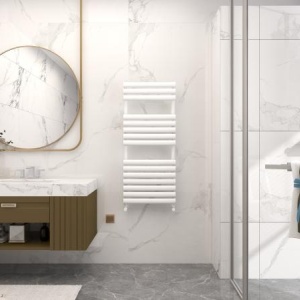 Calorifer portprosop MOON WHITE 1200x500mm - alb lucios - Img 3