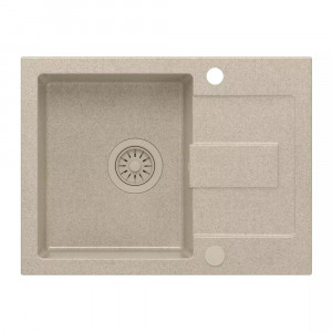 Chiuveta compozit incastrata Quadron Pop Christian 116 bej nisip 60x45 cm - Img 3