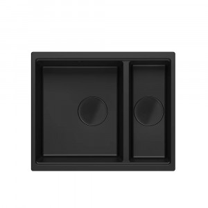 Chiuveta compozit sub blat Quadron Logan 150 negru 56x46 cm - Img 2