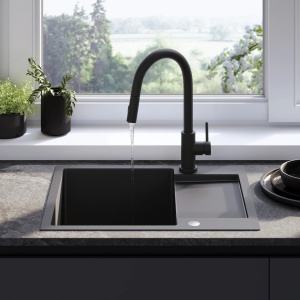 Chiuveta de bucatarie Inox PAUL, Model modern, Culoare Black - Img 8